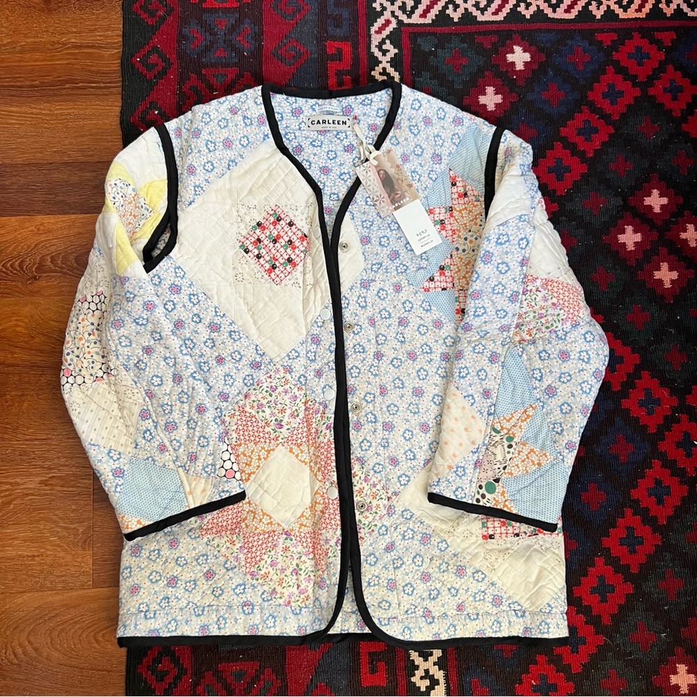 Carleen Quilt Liner Jacket (made from vintage quilts) Size XS